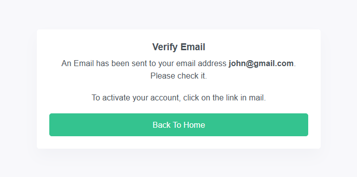 Verification pending page
